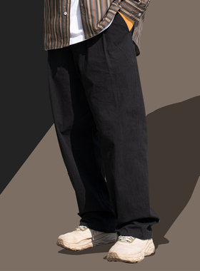 CITYDIVE Stripe Tuck Trousers 黑色条纹绅士双摺休闲裤