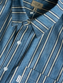 Stripes Pocket Shirt CITYDIVE 复古蓝白条纹水洗质感平纹衬衫