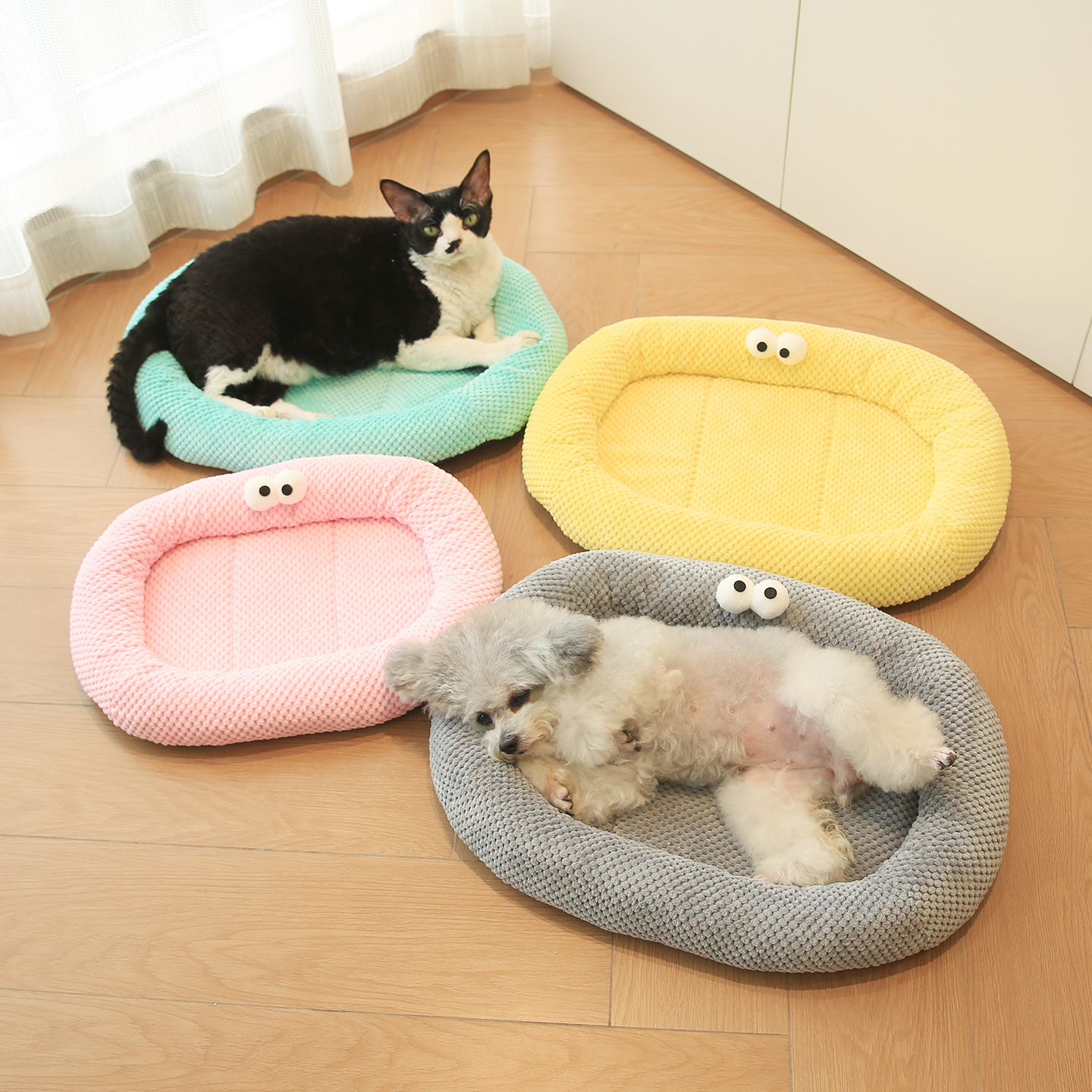 超熟睡！立体触感柔软云朵宠物窝