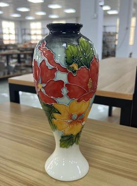 陶瓷手绘花瓶花卉系列客厅摆件人工家居创意礼品收藏送礼收藏佳品