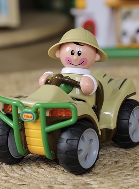 Tolo婴儿玩具小汽车四轮摩托车宝宝回力车趣味卡通人物公仔1-6岁