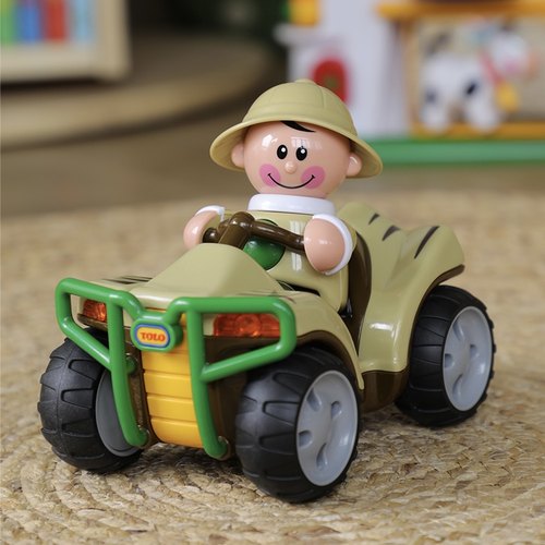Tolo婴儿玩具车回力摩托车带公仔