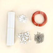 风车杆子配件手拿空心杆插地实心杆户外悬挂钢丝绳套风车串固定扣