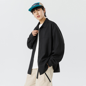 2025春季新款男纯色休闲长袖衬衫 C6257 P35图片