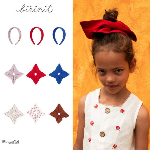 7ZShinyee▲birinit petit ss26春夏女童纯色大方巾发圈头绳发箍
