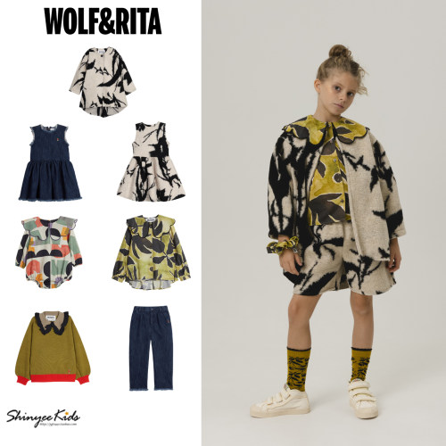 5ZShinyee▲wolf rita aw25秋冬儿童连衣裙毛衣衬衫大衣裤子