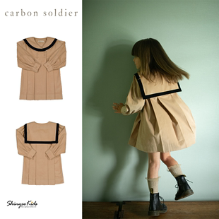 aw23女童海军领灯芯绒长袖 Shinyee carbon soldier 连衣裙55