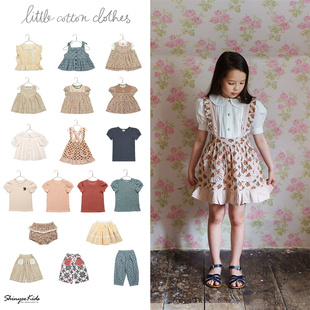 little 裤 cotton ss26春夏女童上衣T恤衬衫 子 clothes Shinyee
