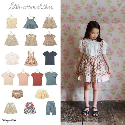 6ZShinyee▲little cotton clothes ss26春夏女童上衣T恤衬衫裤子