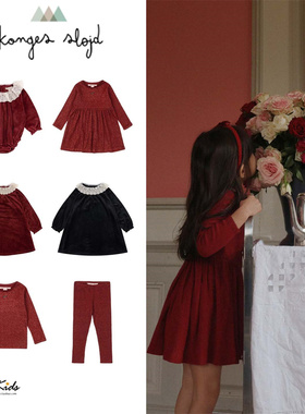 8ZShinyee▲konges slojd aw25假日儿童连衣裙打底衫打底裤连体衣