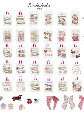85Z Shinyee▲rockahula aw26秋冬款女童可爱手工发夹蝴蝶结发饰