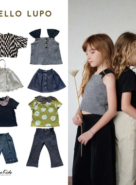 6ZShinyee▲hello lupo SS25春夏新款女童衬衫T恤短裙短裤牛仔裤