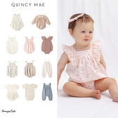 quincy mae ss26春夏新款 Shinyee 宝宝连体衣婴幼儿短袖 包屁衣