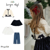 半裙长裤 7ZShinyee aw25假日女童针织开衫 衬衫 konges slojd