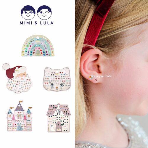 85ZShinyee▲mimi lula aw26秋冬新款女童时尚猫咪宝石耳贴贴纸