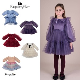 aw24儿童蓬蓬裙公主风连衣裙生日礼服 plum Shinyee raspberry