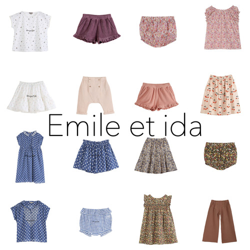 3折清仓 emile et ida 春夏儿童短袖T恤衬衫背心 短裤 连衣裙半裙