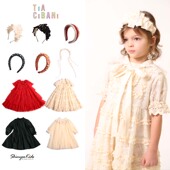 cibani Shinyee tia aw24女童蕾丝复古连衣裙长裙纱裙创意发箍