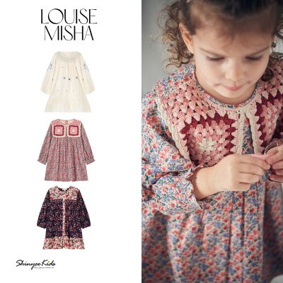 Shinyee▲Louise Misha aw24女童甜美刺绣碎花法式连衣裙