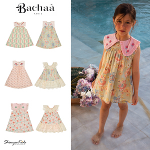 8ZShinyee▲bachaa ss26春夏浪漫法式印花女童连衣裙背心裙