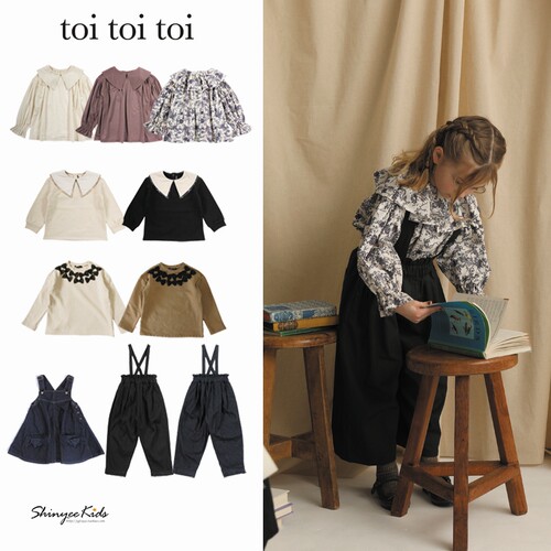Shinyee▲toitoitoi aw24女童翻领衬衫蝴蝶结卫衣背带裙 裤子