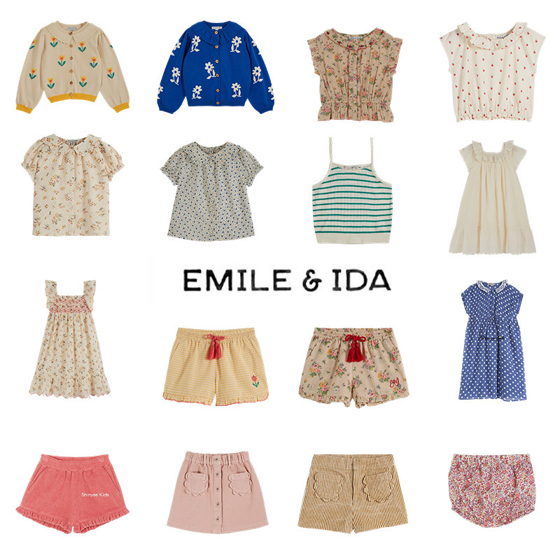 3折清仓 emile et ida春夏女童法式连衣裙针织开衫衬衫上衣短裤图片