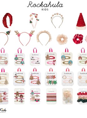 Shinyee▲rockahula aw25秋冬儿童圣诞节发夹发箍圣诞帽发圈发卡