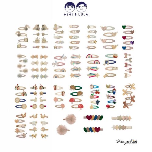 Shinyee▲mimi lula aw25新款女童可爱蝴蝶结发夹手工发卡发饰