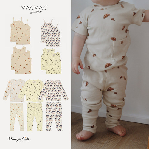 北欧风印花T恤打底裤背心