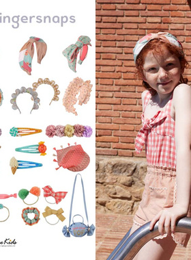 5ZShinyee▲gingersnaps SS25春夏女童发夹发箍发绳头绳头巾 包包