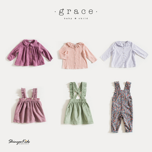 长裤 3折清仓 背带裙背带裤 衬衫 葡萄牙grace女童长袖