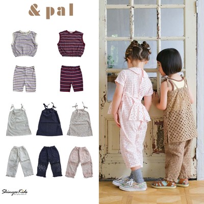 Shinyee▲and pal ss26春夏女童镂空吊带裙长裤儿童背心T恤五分裤