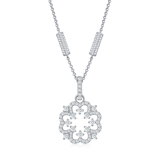 s925纯银项链IPROMISE经典微镶雪花欧美轻奢小众个性时尚项链颈饰