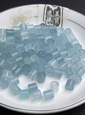 6X6mm海蓝宝色小圆柱短圆柱