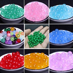 6mm多色玉髓散珠子圆珠半成品diy手工串珠手串饰品配珠石英岩玉