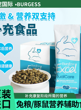 英国BURGESS布格斯原装进口宠物兔粮豚鼠营养辅食饲料小宠粮60g