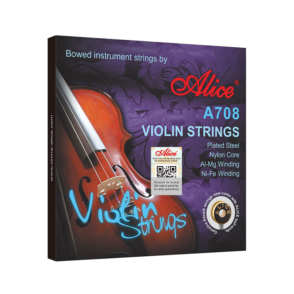 Alice爱丽丝小提琴琴弦A708套弦专业小提琴弦线e弦尼龙弦小提琴弦