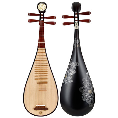 星海琵琶非洲紫檀木成人演奏考级琵琶 金灿祥云花开富贵头8972XY