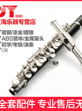 正品 金音 镀银 E100 短笛 JYPC-E100短笛儿童成人初学入门管乐队
