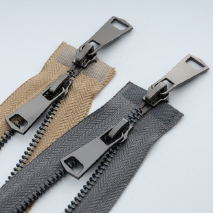 5号金属铜拉链枪黑镍牙齿高档羽绒服夹克皮衣铁拉锁双头双向红利