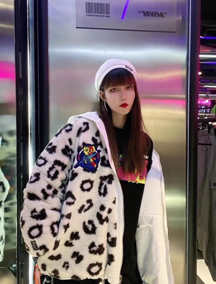 MWM村井ooxoo欧美潮牌豹纹棉外套