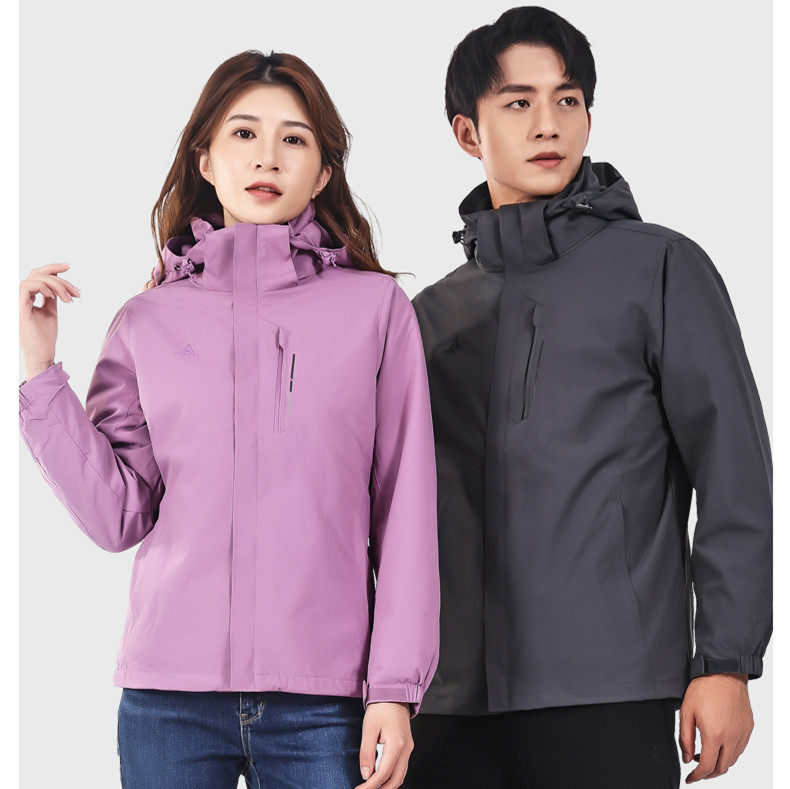 悍途户外冲锋衣女抓绒可拆卸三合一登山服男外套保暖户外服滑雪服