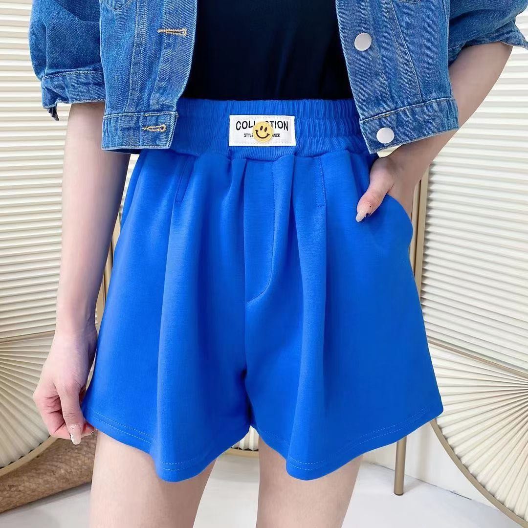 Official picture sports shorts women's Korean Elastic Waist Wide Leg Pants