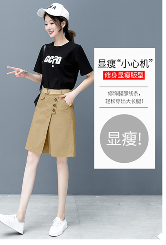 Women's straight pants Hong Kong Style 2021 new summer loose casual shorts tooling 5-point pants