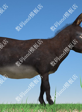 c4d驴obj模型三维3d模型骨骼绑定动画素材fbx格式c4d3dsmaxmaya驴