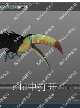 大嘴鸟骨骼绑定模型objfbxmaya3dsmaxc4d 虚幻4 ue4 blende大嘴鸟
