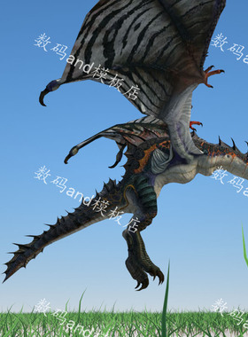 龙3d模型动画素材objfbx,maya龙3dsmax虚幻ue4blender龙c4d龙模型