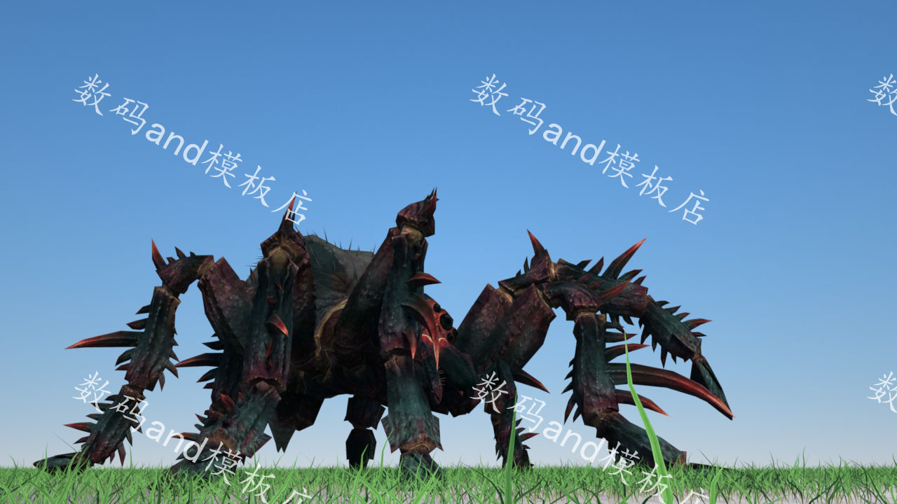 3d蜘蛛模型动画素材objfbx,maya蜘蛛3dsmax虚幻ue4blenderc4d蜘蛛