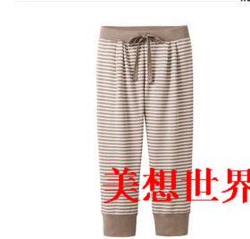 哈伦裤包邮女士纯棉条纹