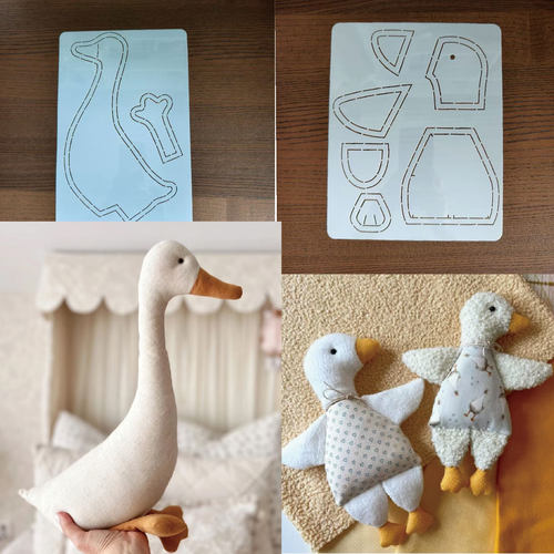 桐渊麻麻手工DIY描图工具拼布软模板 布艺鸭 玩偶鸭宝宝模板